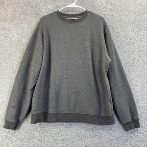 Columbia Sweatshirt Mens Large Gray Fleece Lined Crewneck Outdoor Pullover